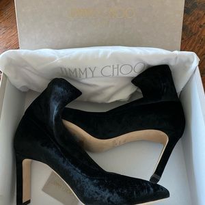 Jimmy Choo Louella 85  sock booties size 38 1/2